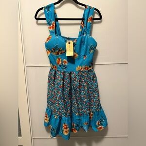 NWT Floral Blue Mini Dress